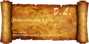 Dobrovszky Lili névjegykártya